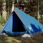 vidaXL Tente de camping 2 personnes bleu imperméable
