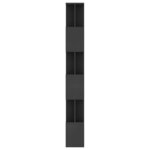 vidaXL Bibliothèque/Séparateur de pièce Noir Bois d'ingénierie