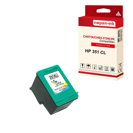 Nopan-ink - x1 cartouche hp 351 cl xl 351 clxl compatible