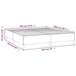 vidaXL Cadre de lit sans matelas marron 180x200 cm similicuir