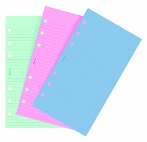 Recharge format Personal feuilles de notes coloris assortis FILOFAX