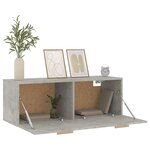 vidaXL Armoire murale Gris béton 100x36 5x35 cm Bois d'ingénierie