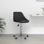 vidaXL Chaise de bureau pivotante Noir Similicuir