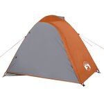 vidaXL Tente de camping à dôme 3 personnes orange imperméable
