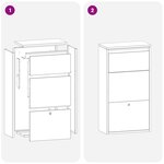 vidaXL Boîte aux lettres de dépôt 44x22x82 cm Acier inoxydable