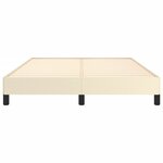 vidaXL Cadre de lit Crème 140x190 cm Similicuir