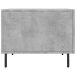 vidaXL Table basse gris béton 50x50x40 cm bois d'ingénierie