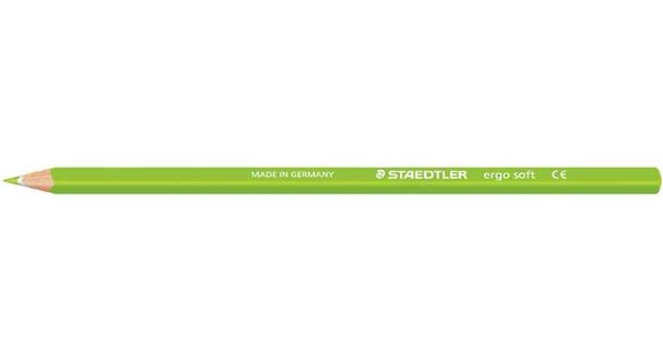 Crayon de couleur ERGOSOFT Triangulaire Mine 3 mm Coloris Vert-jaune STAEDTLER