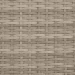 vidaXL Canapé de jardin 2 places avec tabourets gris clair poly rotin