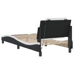 vidaXL Cadre de lit avec LED sans matelas noir et blanc 100x200 cm