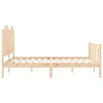 vidaXL Cadre de lit avec tête de lit 160x200 cm bois massif