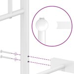 vidaXL Cadre de lit métal avec tête de lit blanc 183x213 cm