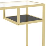 Bureau table poste de travail meuble d'ordinateur informatique étude d'ordinateur Transparent 100 x 36 x 74 cm Verre trempé transparent 02_0023766