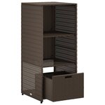 vidaXL Armoire de rangement jardin marron 50x55x115 cm résine tressée
