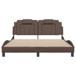 vidaXL Cadre de lit avec LED sans matelas marron 160x200 cm