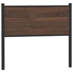 vidaXL Tête de lit chêne marron 107 cm bois d'ingénierie et acier