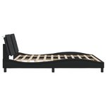 vidaXL Cadre de lit avec LED sans matelas noir 180x200 cm