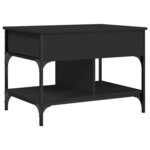 vidaXL Table basse noir 70x50x50 cm bois d'ingénierie et métal
