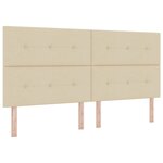 Lit box spring vidaXL avec matelas et LED Crème 200x200 cm Tissu