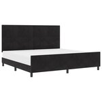 vidaXL Cadre de Lit Noir 200x200 cm Velours