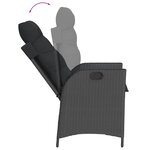vidaXL Ensemble à manger de jardin coussins 5Pièces Noir Résine tressée