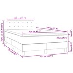 vidaXL Sommier à lattes de lit matelas LED gris 120x190 cm similicuir