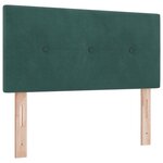 Tête de lit LED vidaXL Capitonnée Vert Foncé 90 cm Velours