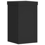 vidaXL Supports pour plantes 2 Pièces noir 10x10x18 cm bois d'ingénierie