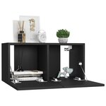 vidaXL Ensemble de meubles TV 10 Pièces Noir Bois d'ingénierie