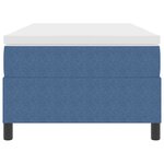 vidaXL Lit à ressort avec matelas bleu en tissu de corduroy