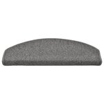 vidaXL Tapis de marches d'escalier 15 Pièces Gris foncé 65x24x4cm