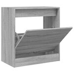 vidaXL Meuble à chaussures sonoma gris 60x34x63 5 cm bois d'ingénierie