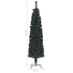 vidaXL Arbre de Noël artificiel mince et support 120 cm fibre optique