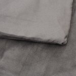 vidaXL Couverture lestée avec housse Gris 200x220 cm 9 kg Tissu