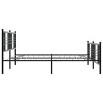 vidaXL Cadre de lit métal sans matelas avec pied de lit noir 200x200cm