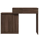 vidaXL Coiffeuse avec LED chêne marron 115x37x110 5 cm