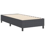 vidaXL Lit à ressorts Box Gris foncé 90x200 cm Tissu en velours côtelé