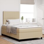 vidaXL Lit Box Spring avec Matelas Vert Clair Gris 120x200 cm Tissu en Velours