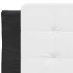 vidaXL Lit avec matelas noir et blanc 80x200 cm similicuir