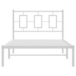 vidaXL Cadre de lit métal sans matelas et tête de lit blanc 100x200 cm