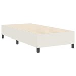 Lit box spring vidaXL Crème 100x200 cm Tissu côtelé