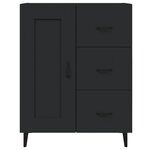 vidaXL Buffet Noir 69 5x34x90 cm Bois d'ingénierie