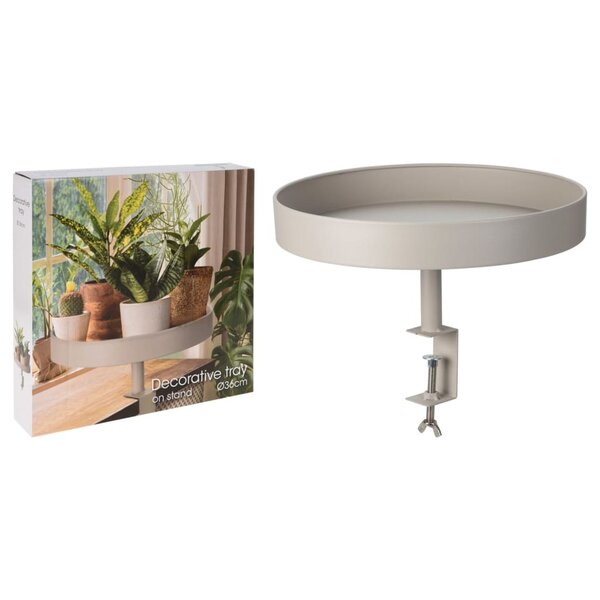 H&S Collection Plateau décoratif avec pince 36x26 cm sable
