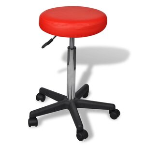 vidaXL Tabouret de bureau Rouge