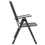 vidaXL Chaises pliables jardin lot de 4 Maille métallique Anthracite