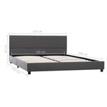 vidaXL Cadre de lit sans matelas gris similicuir 120x200 cm