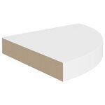 vidaXL Étagères d'angle flottantes 2 Pièces blanc 25x25x3 8 cm MDF