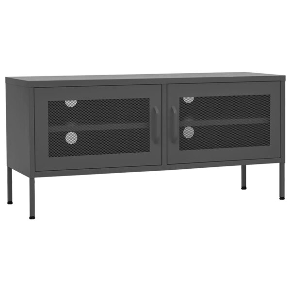 vidaXL Meuble TV Anthracite 105x35x50 cm Acier