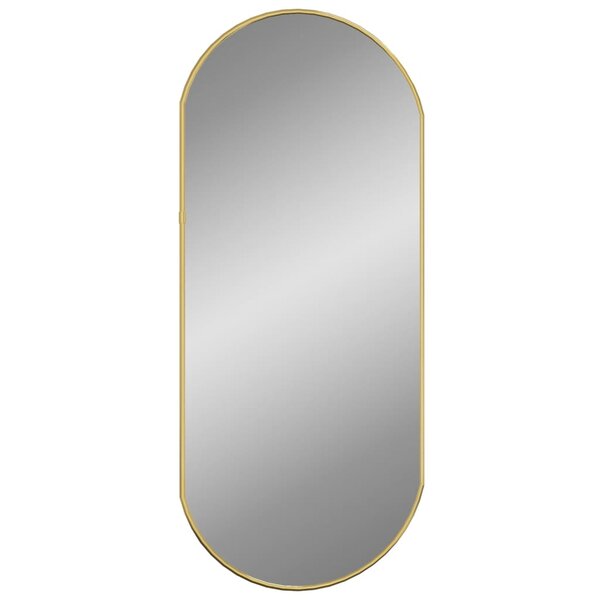 vidaXL Miroir mural Doré 70x30 cm Ovale
