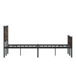 vidaXL Cadre de lit métal avec tête de lit et pied de lit 137x190 cm
